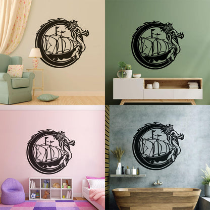 Wall Decals Celtic Dragon Viking Ship Boat Sail Sailor Personalized Customization