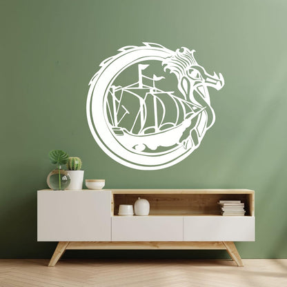 Wall Decals Celtic Dragon Viking Ship Boat Sail Sailor Personalized Customization