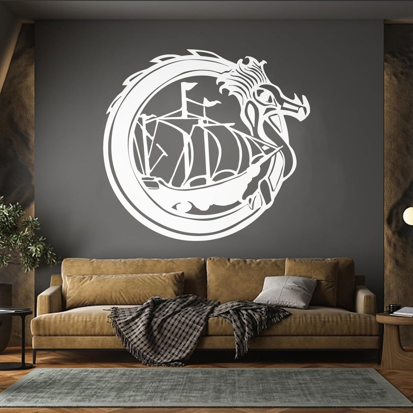 Wall Decals Celtic Dragon Viking Ship Boat Sail Sailor Personalized Customization
