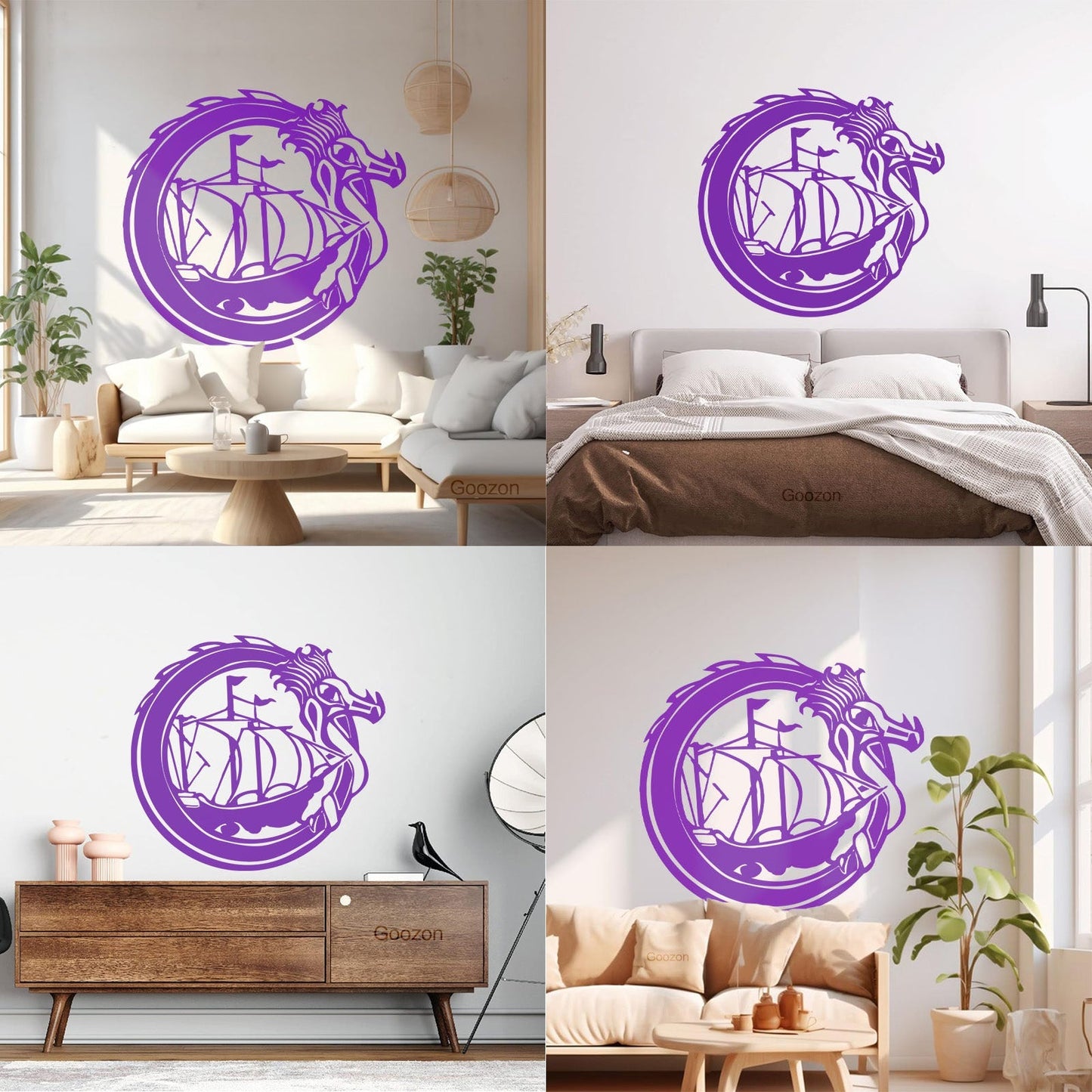 Wall Decals Celtic Dragon Viking Ship Boat Sail Sailor Personalized Customization