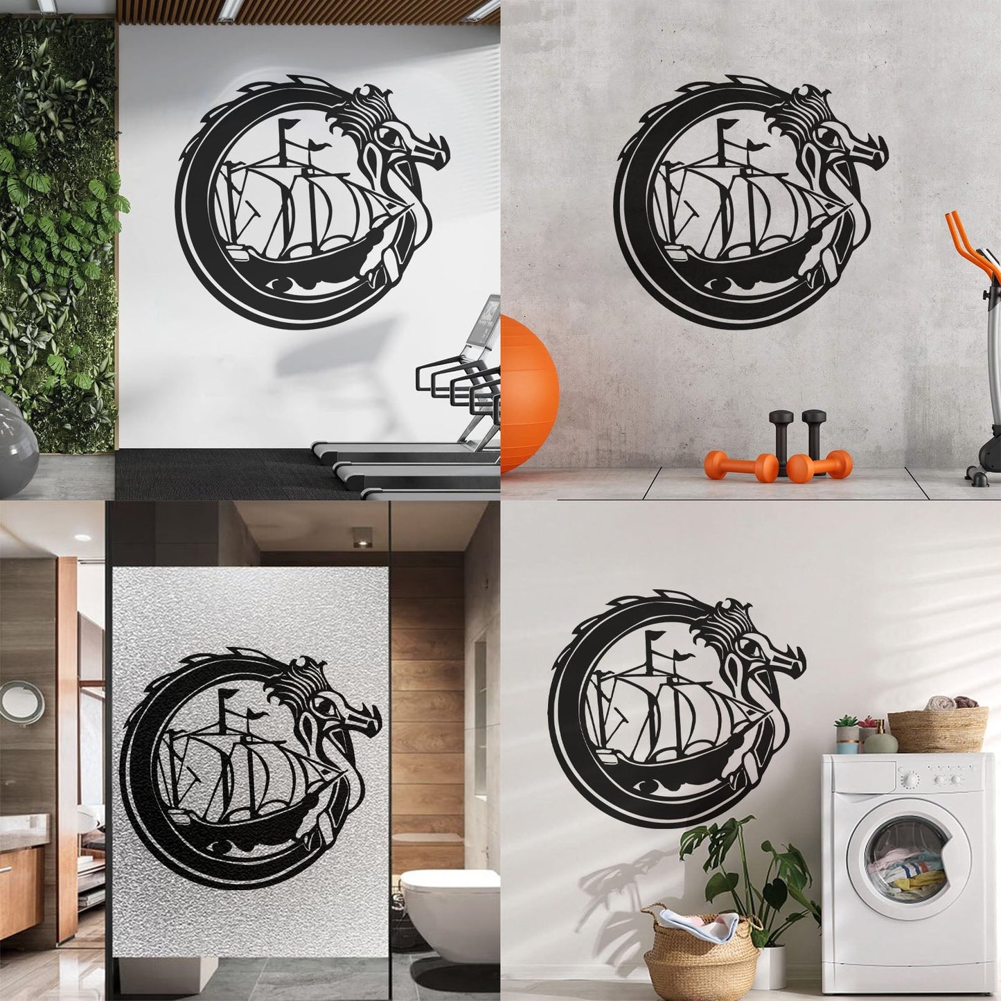 Wall Decals Celtic Dragon Viking Ship Boat Sail Sailor Personalized Customization