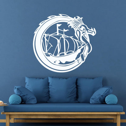 Wall Decals Celtic Dragon Viking Ship Boat Sail Sailor Personalized Customization