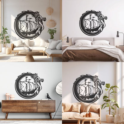 Wall Decals Celtic Dragon Viking Ship Boat Sail Sailor Personalized Customization
