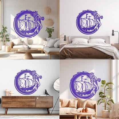 Wall Decals Celtic Dragon Viking Ship Boat Sail Sailor Personalized Customization