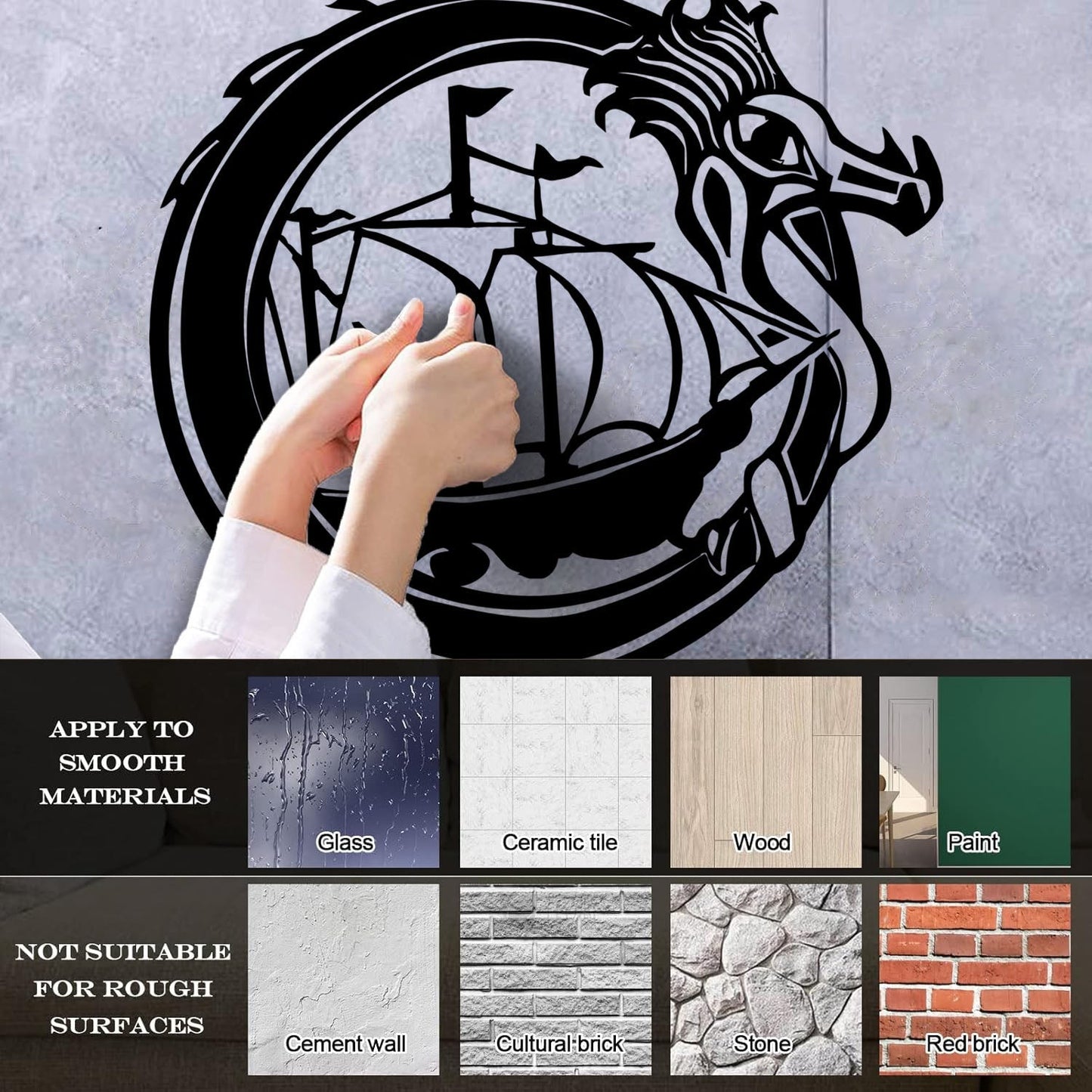 Wall Decals Celtic Dragon Viking Ship Boat Sail Sailor Personalized Customization