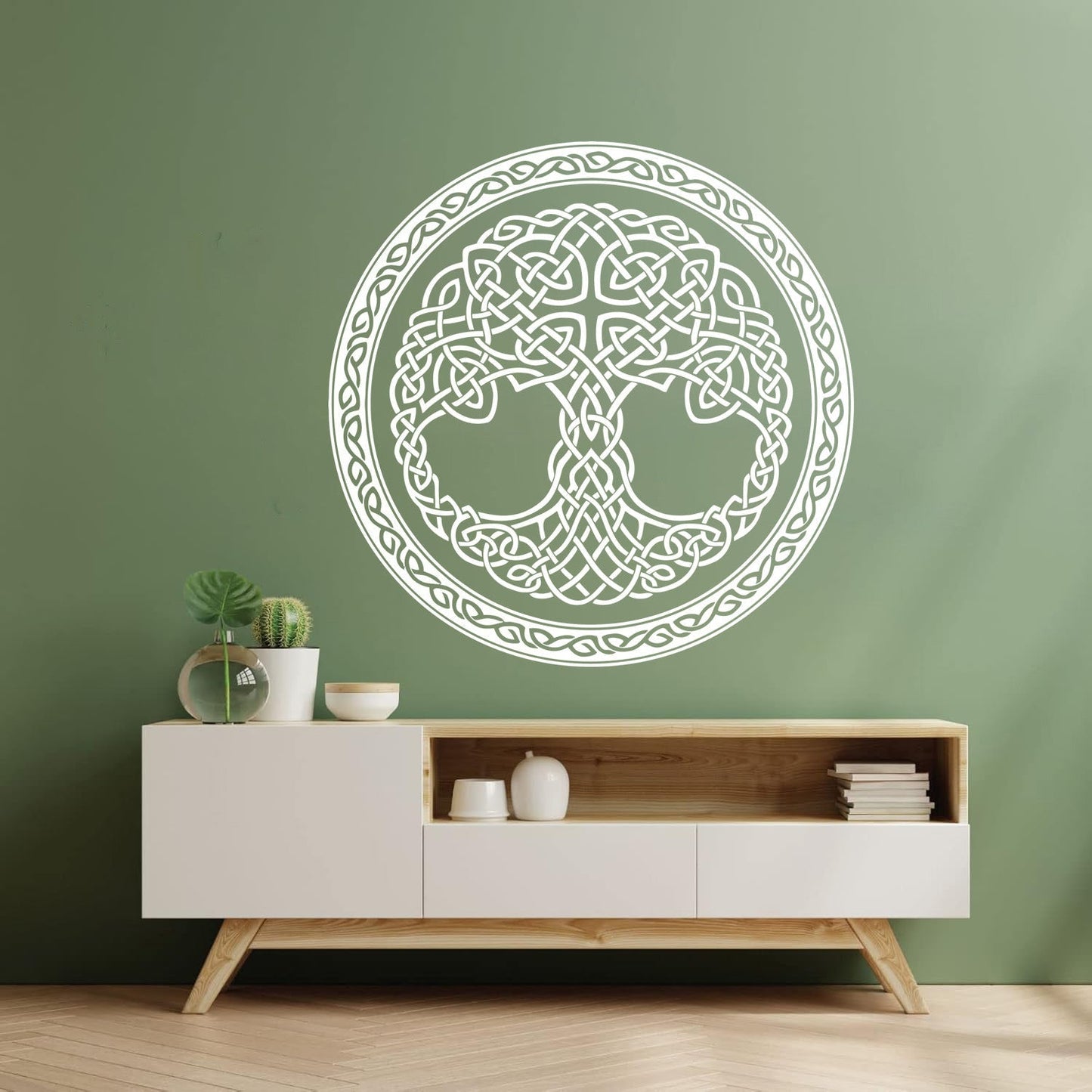Wall Stickers Paster Paper Celtic Ornament Circle Tree Of Life Symbol Car Body Decoration