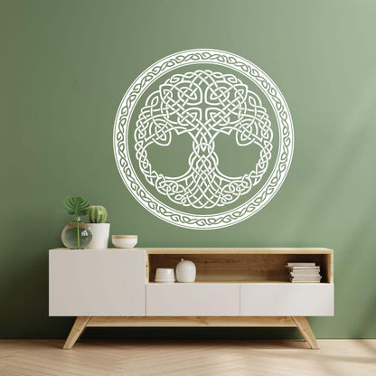 Wall Stickers Paster Paper Celtic Ornament Circle Tree Of Life Symbol Car Body Decoration