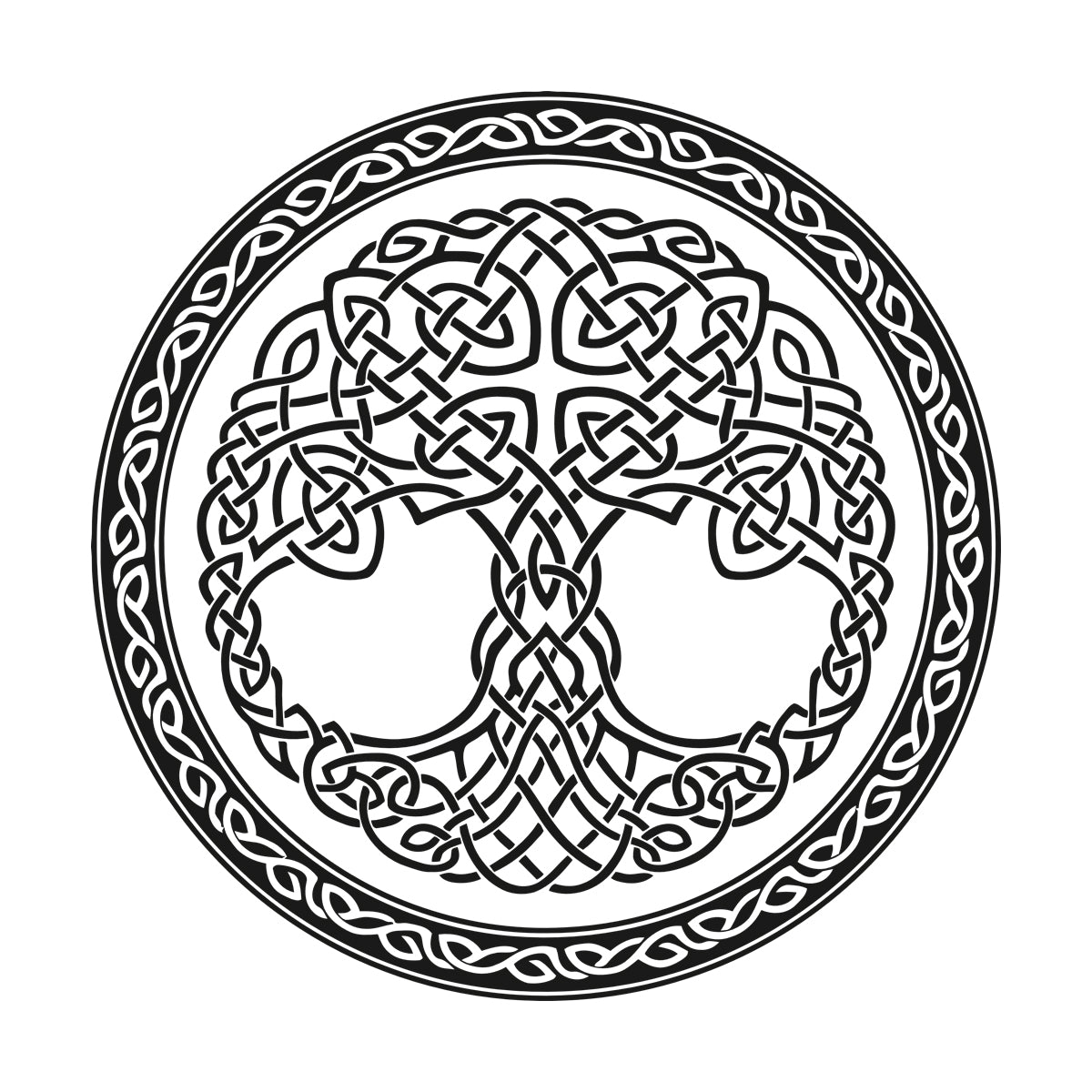Wall Stickers Paster Paper Celtic Ornament Circle Tree Of Life Symbol Car Body Decoration