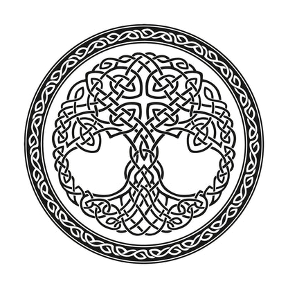 Wall Stickers Paster Paper Celtic Ornament Circle Tree Of Life Symbol Car Body Decoration