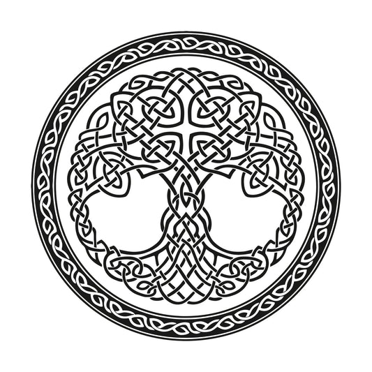 Wall Stickers Paster Paper Celtic Ornament Circle Tree Of Life Symbol Car Body Decoration