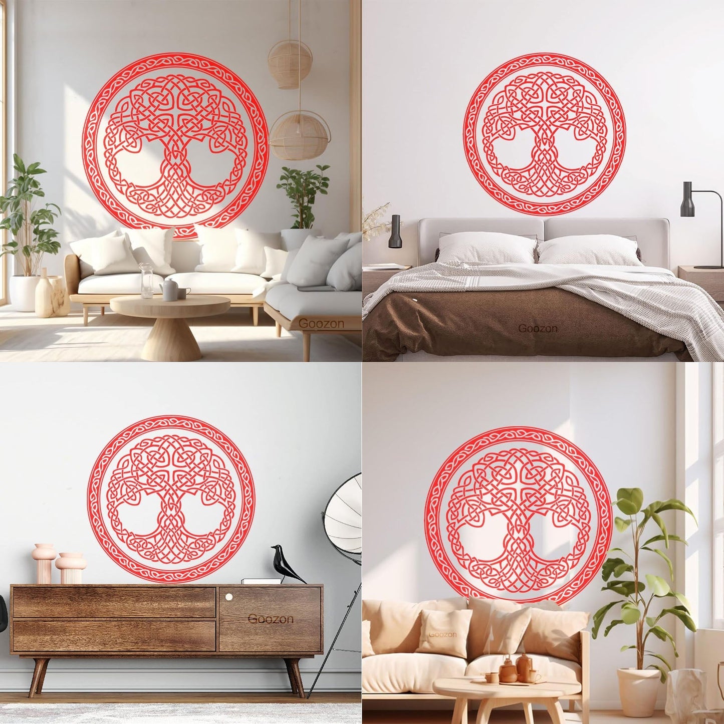 Wall Stickers Paster Paper Celtic Ornament Circle Tree Of Life Symbol Car Body Decoration