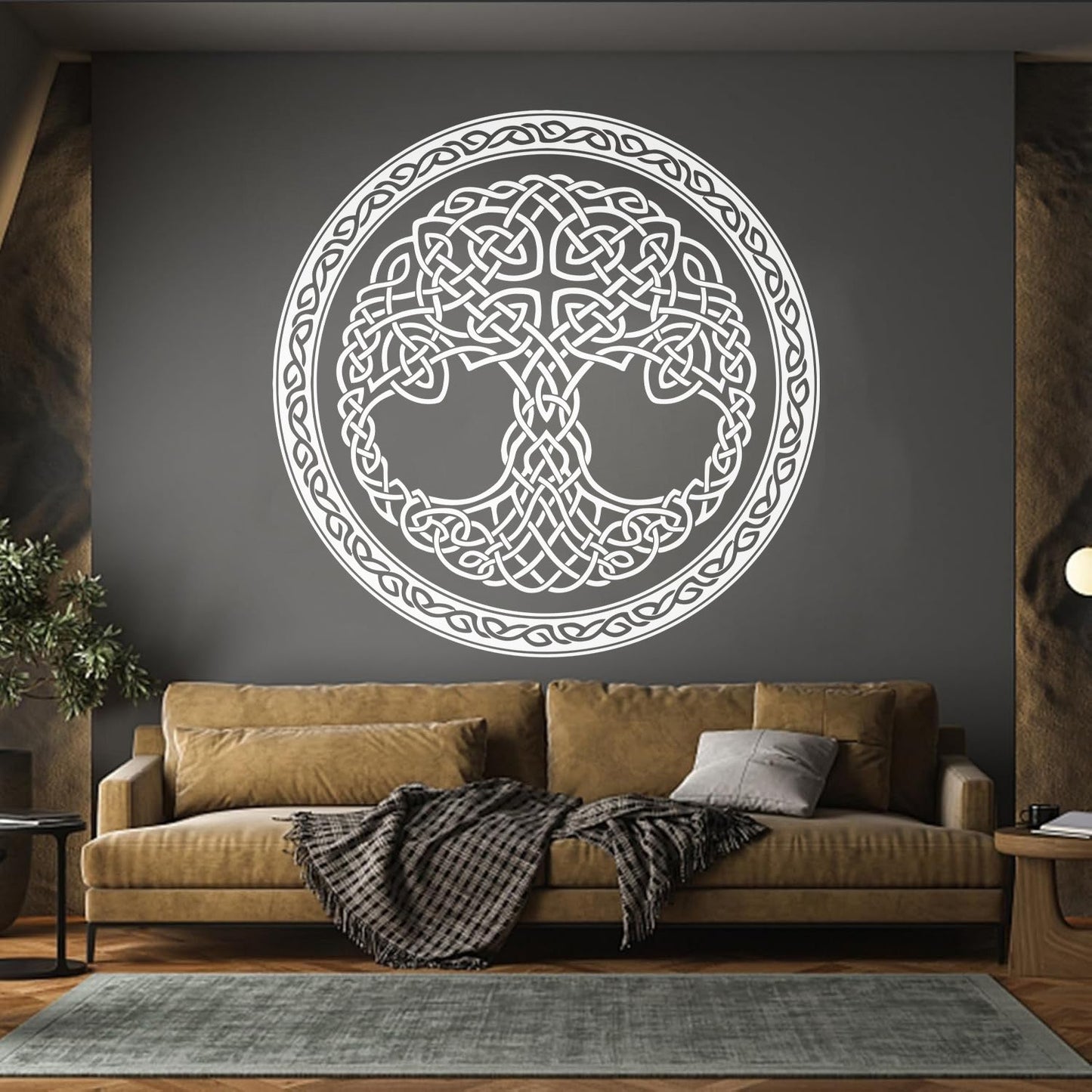 Wall Stickers Paster Paper Celtic Ornament Circle Tree Of Life Symbol Car Body Decoration