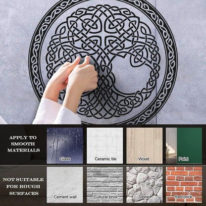 Wall Stickers Paster Paper Celtic Ornament Circle Tree Of Life Symbol Car Body Decoration