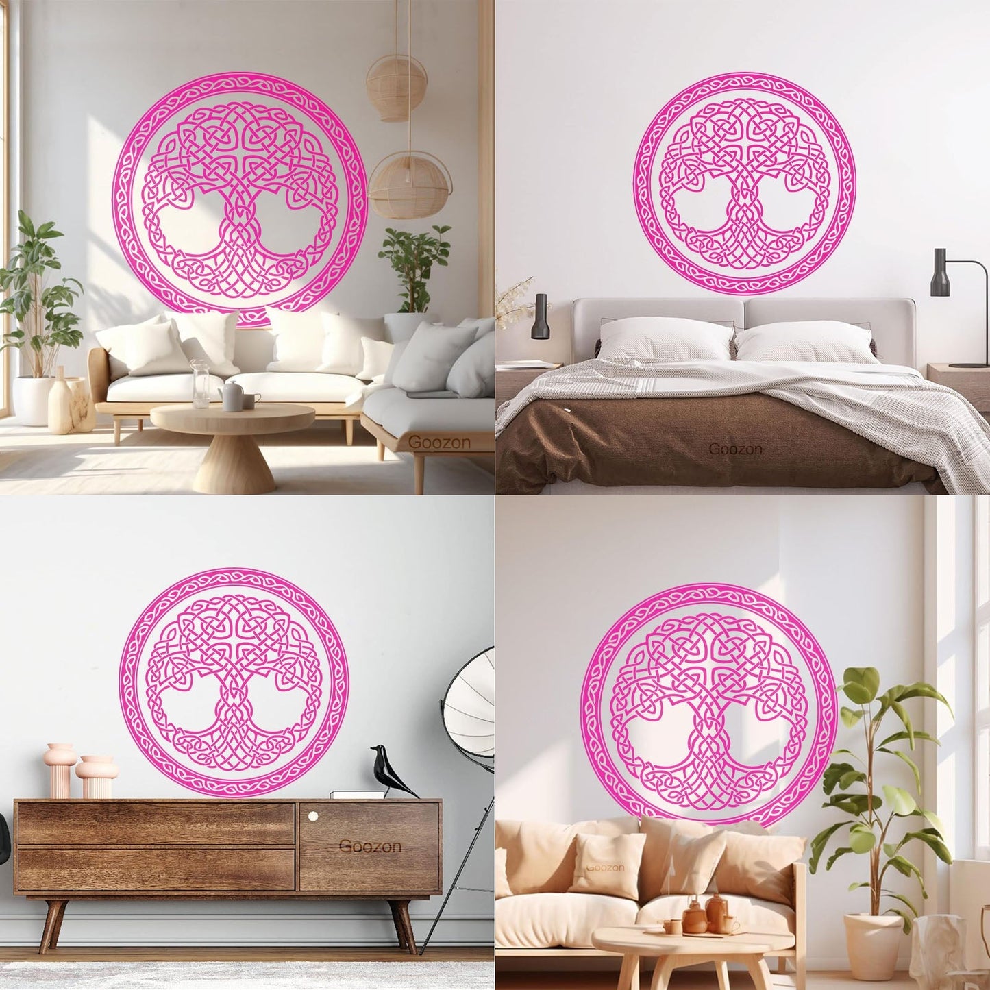 Wall Stickers Paster Paper Celtic Ornament Circle Tree Of Life Symbol Car Body Decoration