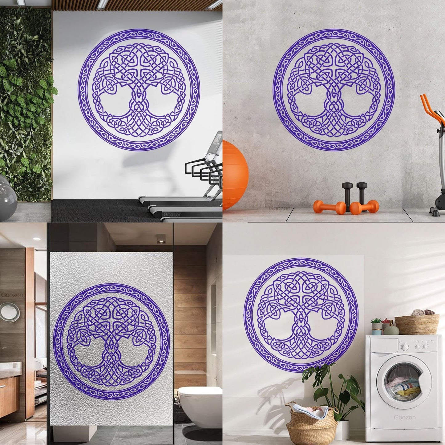 Wall Stickers Paster Paper Celtic Ornament Circle Tree Of Life Symbol Car Body Decoration