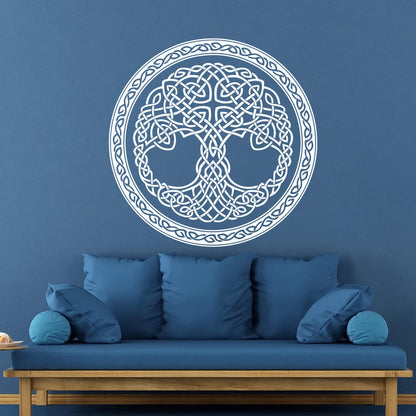 Wall Stickers Paster Paper Celtic Ornament Circle Tree Of Life Symbol Car Body Decoration