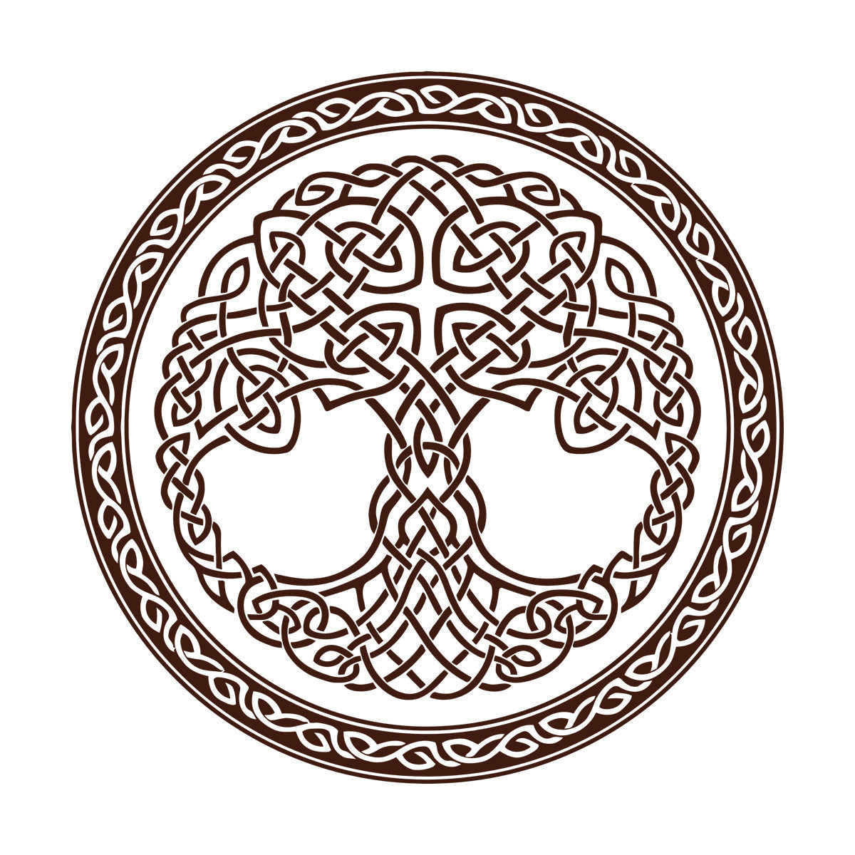 Wall Stickers Paster Paper Celtic Ornament Circle Tree Of Life Symbol Car Body Decoration