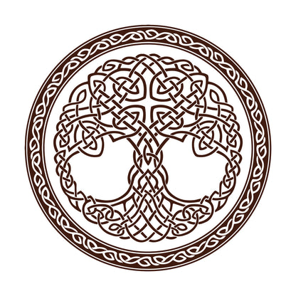 Wall Stickers Paster Paper Celtic Ornament Circle Tree Of Life Symbol Car Body Decoration