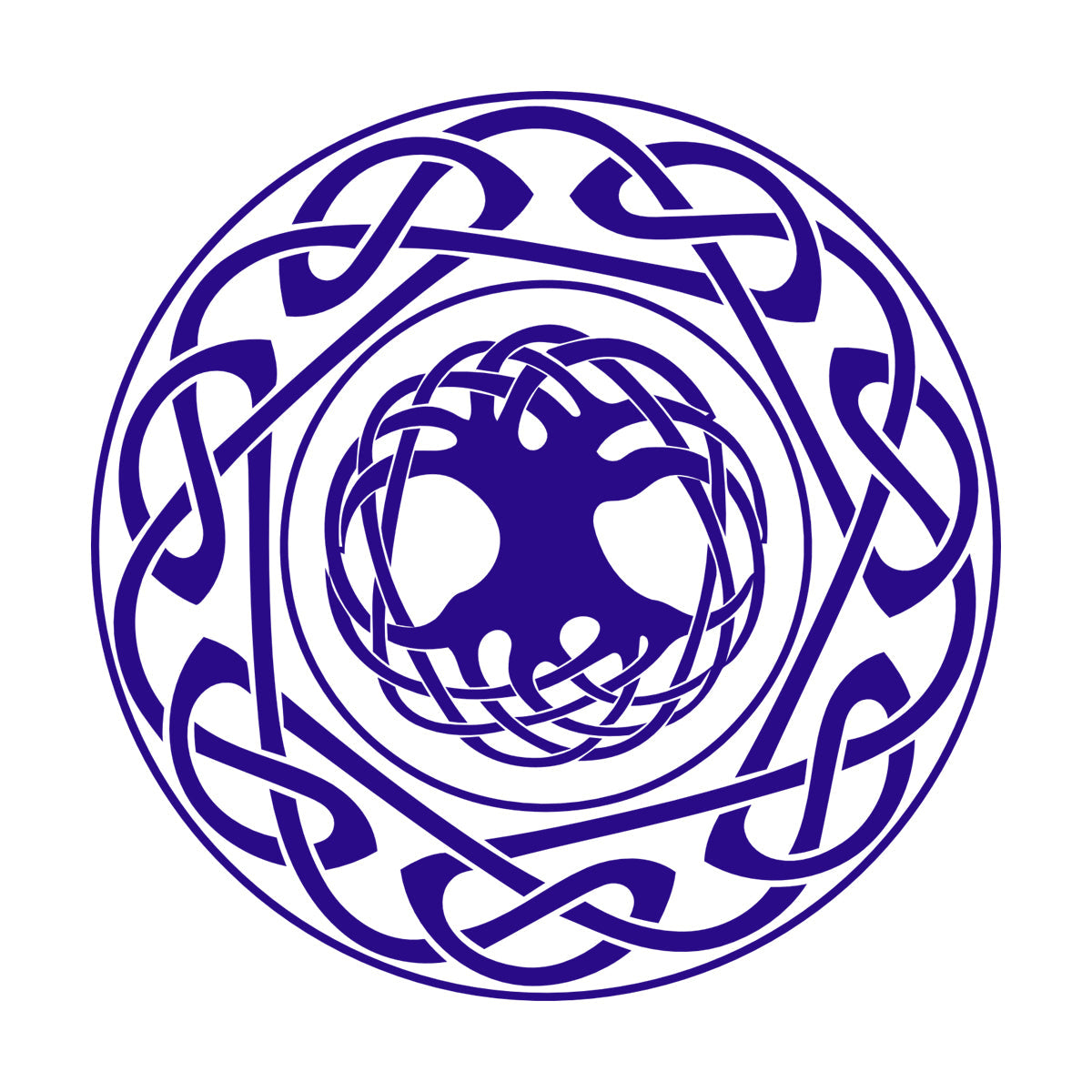 Engraving Stickers Celtic Ornament Tree Of Life Ethnic Style Self Adhesive