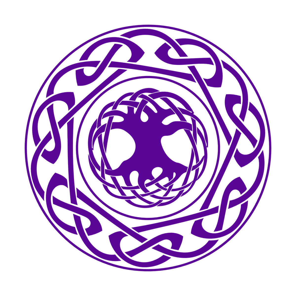 Engraving Stickers Celtic Ornament Tree Of Life Ethnic Style Self Adhesive