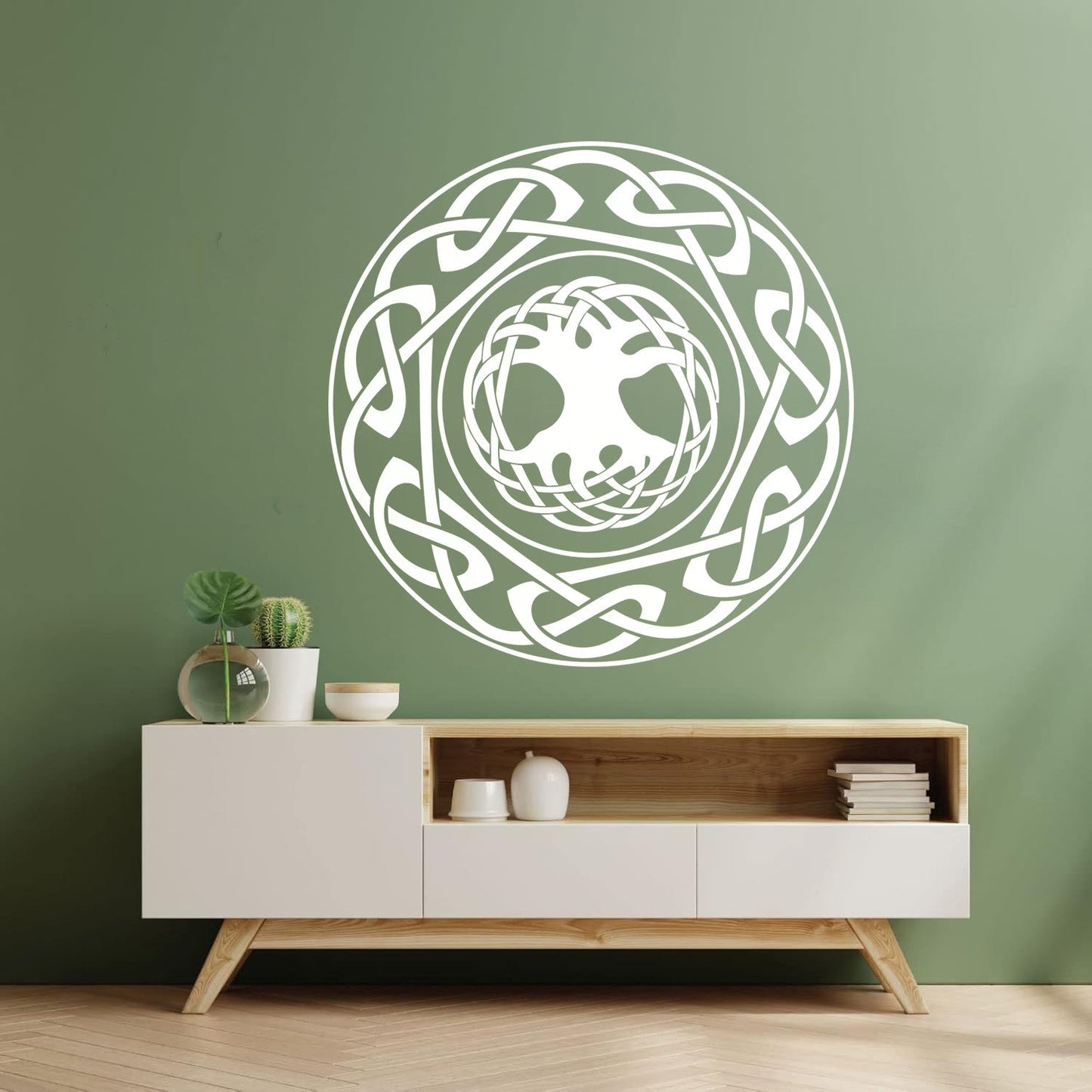 Engraving Stickers Celtic Ornament Tree Of Life Ethnic Style Self Adhesive