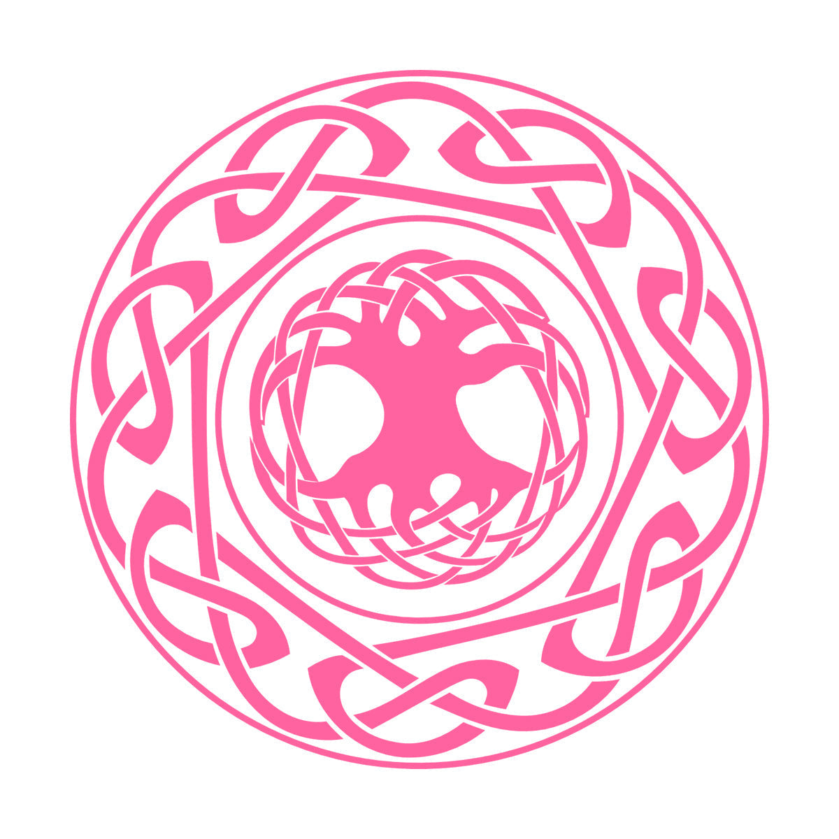 Engraving Stickers Celtic Ornament Tree Of Life Ethnic Style Self Adhesive