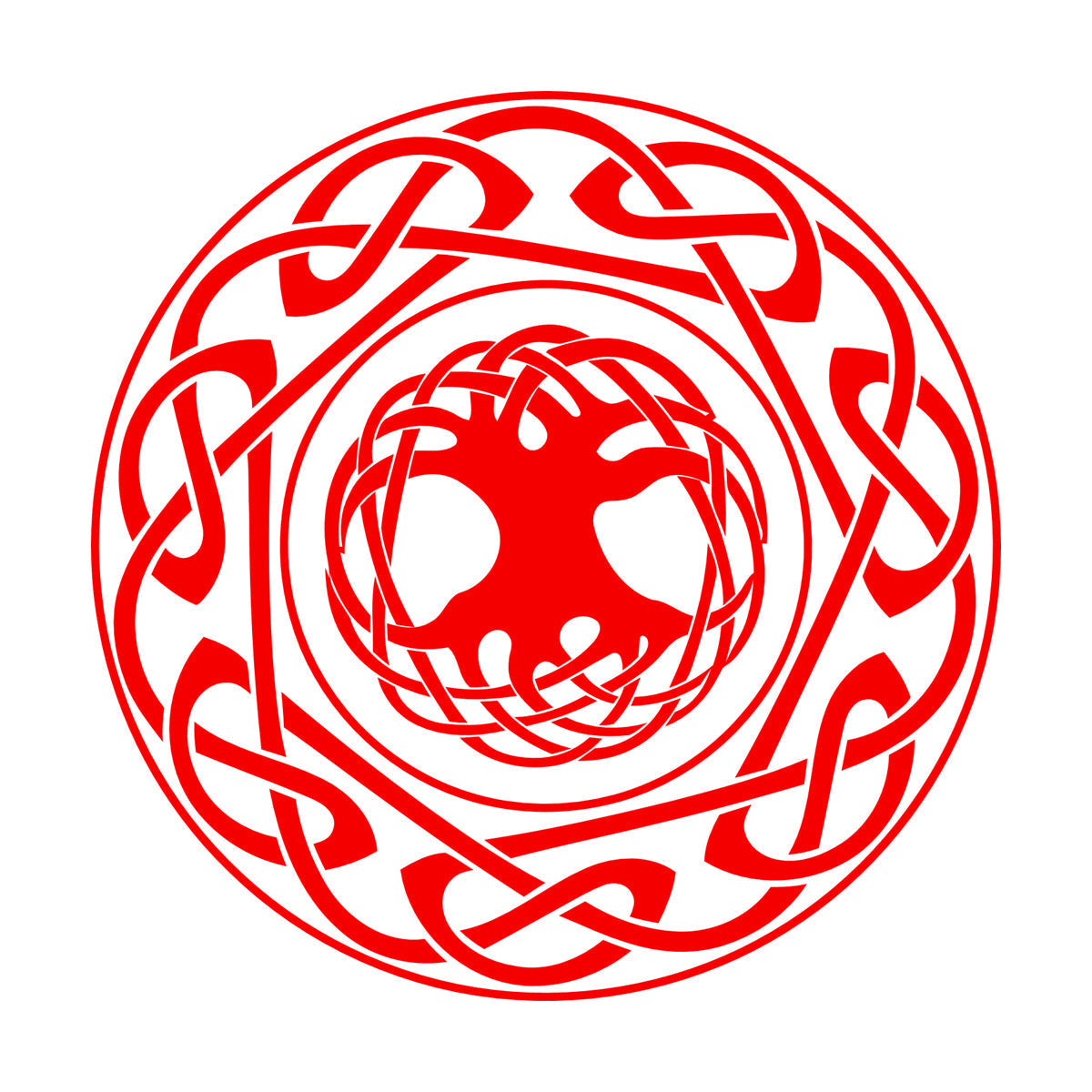 Engraving Stickers Celtic Ornament Tree Of Life Ethnic Style Self Adhesive