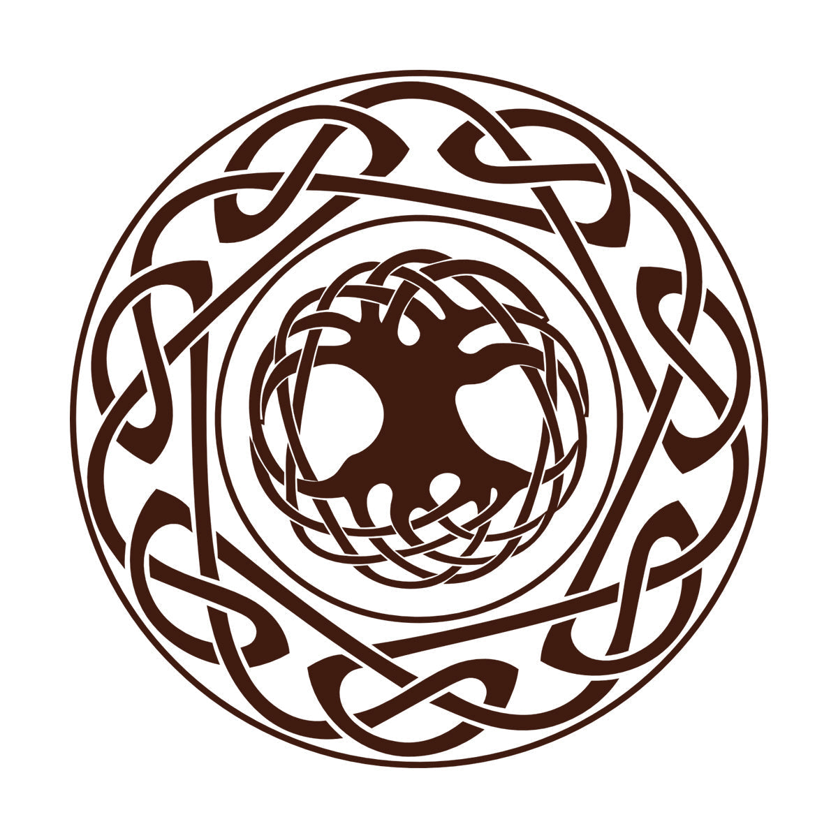 Engraving Stickers Celtic Ornament Tree Of Life Ethnic Style Self Adhesive
