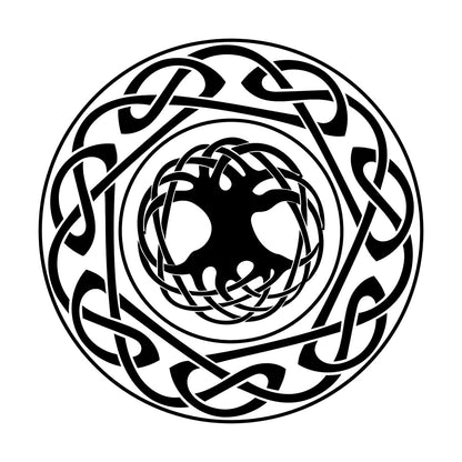 Engraving Stickers Celtic Ornament Tree Of Life Ethnic Style Self Adhesive