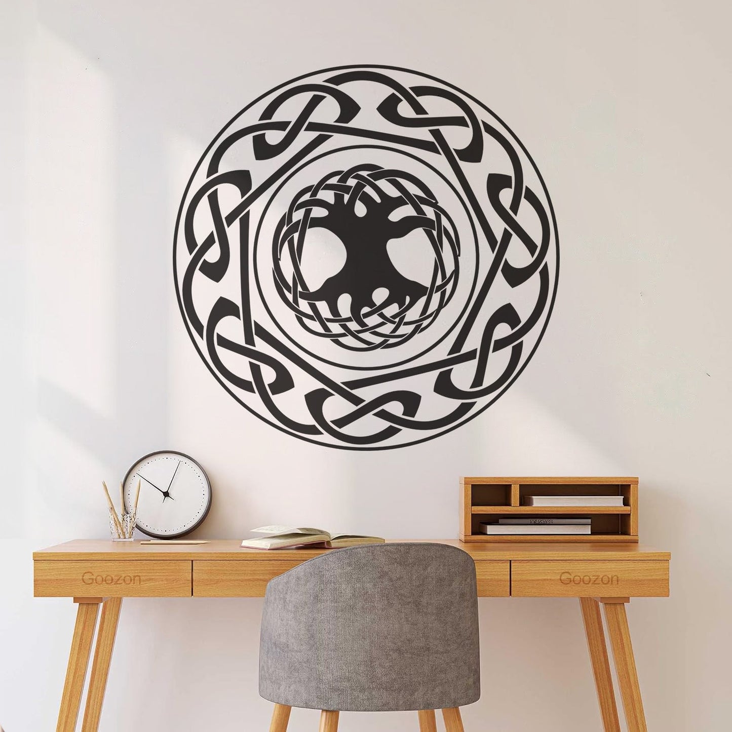 Engraving Stickers Celtic Ornament Tree Of Life Ethnic Style Self Adhesive