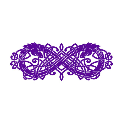 Lettering Stickers Celtic Ornament Wolf Head Animal Predator Equipped With Transfer Film Kit