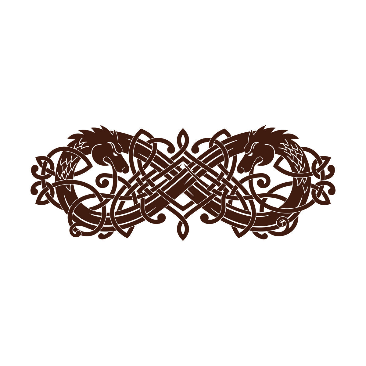 Lettering Stickers Celtic Ornament Wolf Head Animal Predator Equipped With Transfer Film Kit