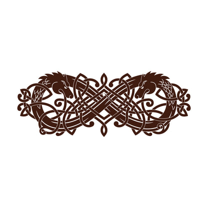 Lettering Stickers Celtic Ornament Wolf Head Animal Predator Equipped With Transfer Film Kit