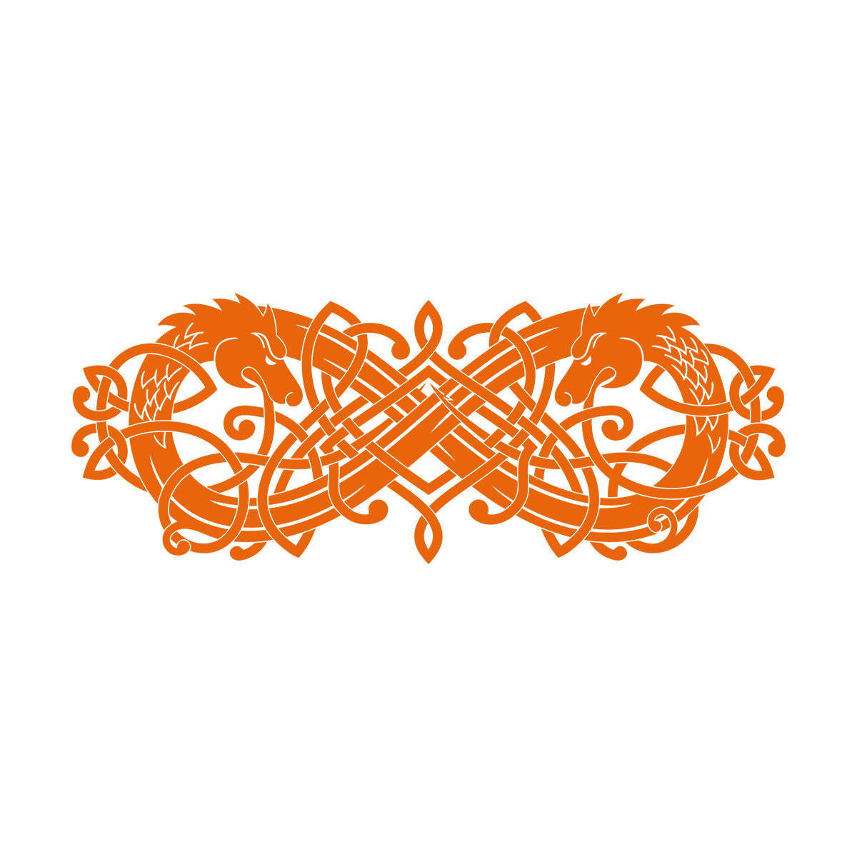 Lettering Stickers Celtic Ornament Wolf Head Animal Predator Equipped With Transfer Film Kit