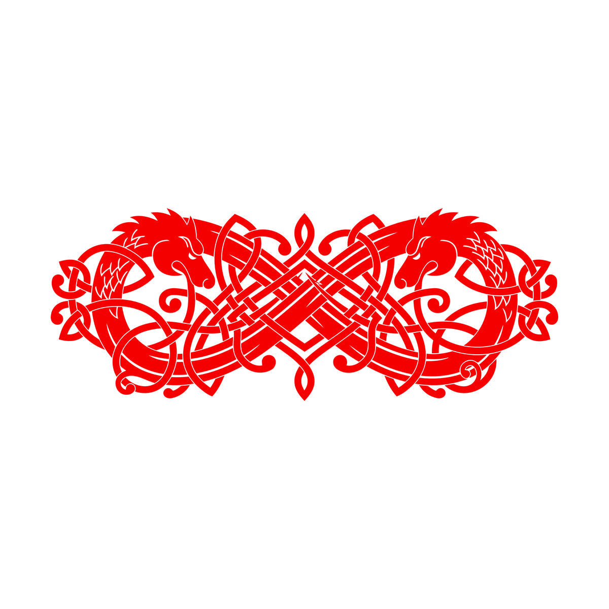 Lettering Stickers Celtic Ornament Wolf Head Animal Predator Equipped With Transfer Film Kit