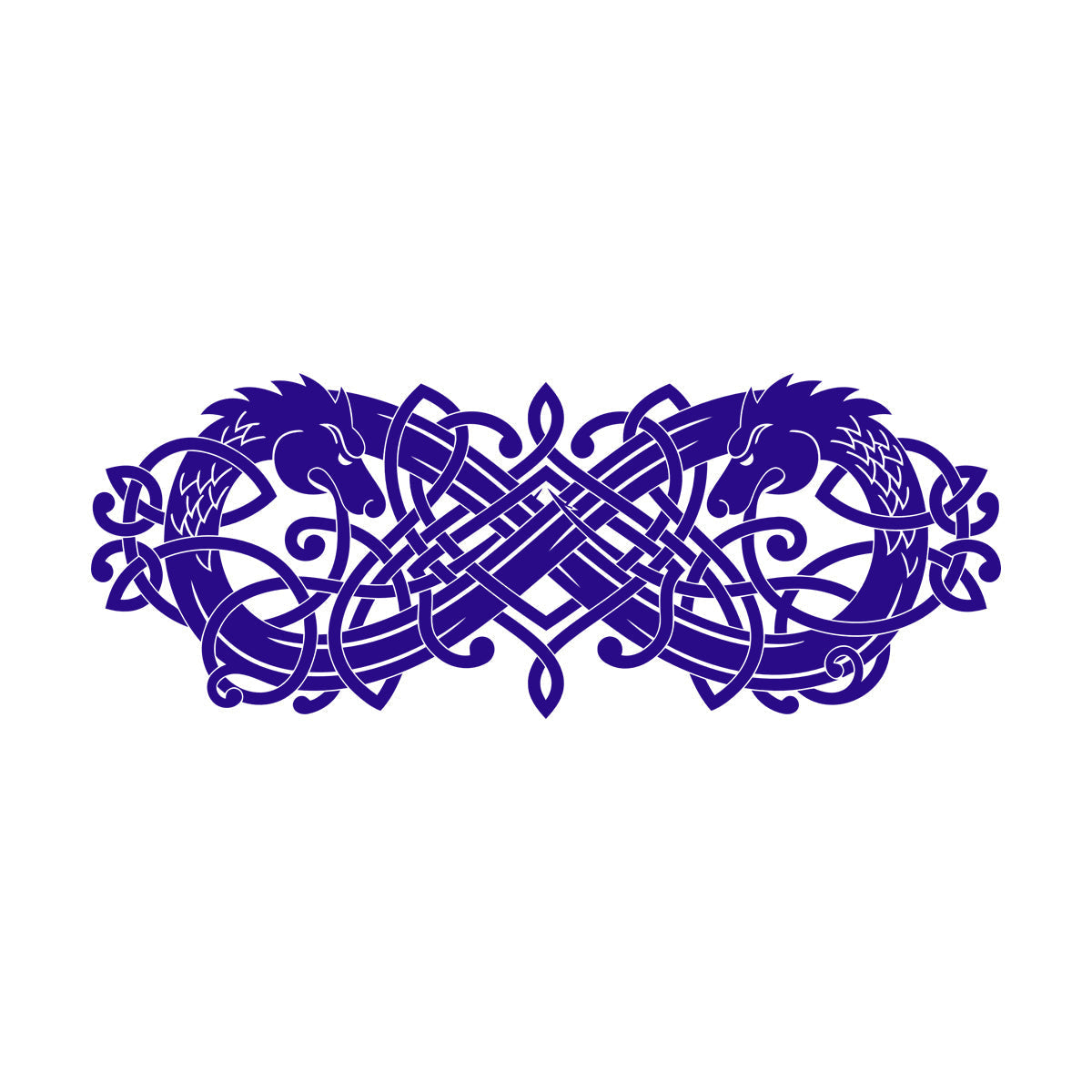 Lettering Stickers Celtic Ornament Wolf Head Animal Predator Equipped With Transfer Film Kit