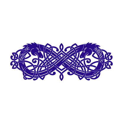 Lettering Stickers Celtic Ornament Wolf Head Animal Predator Equipped With Transfer Film Kit