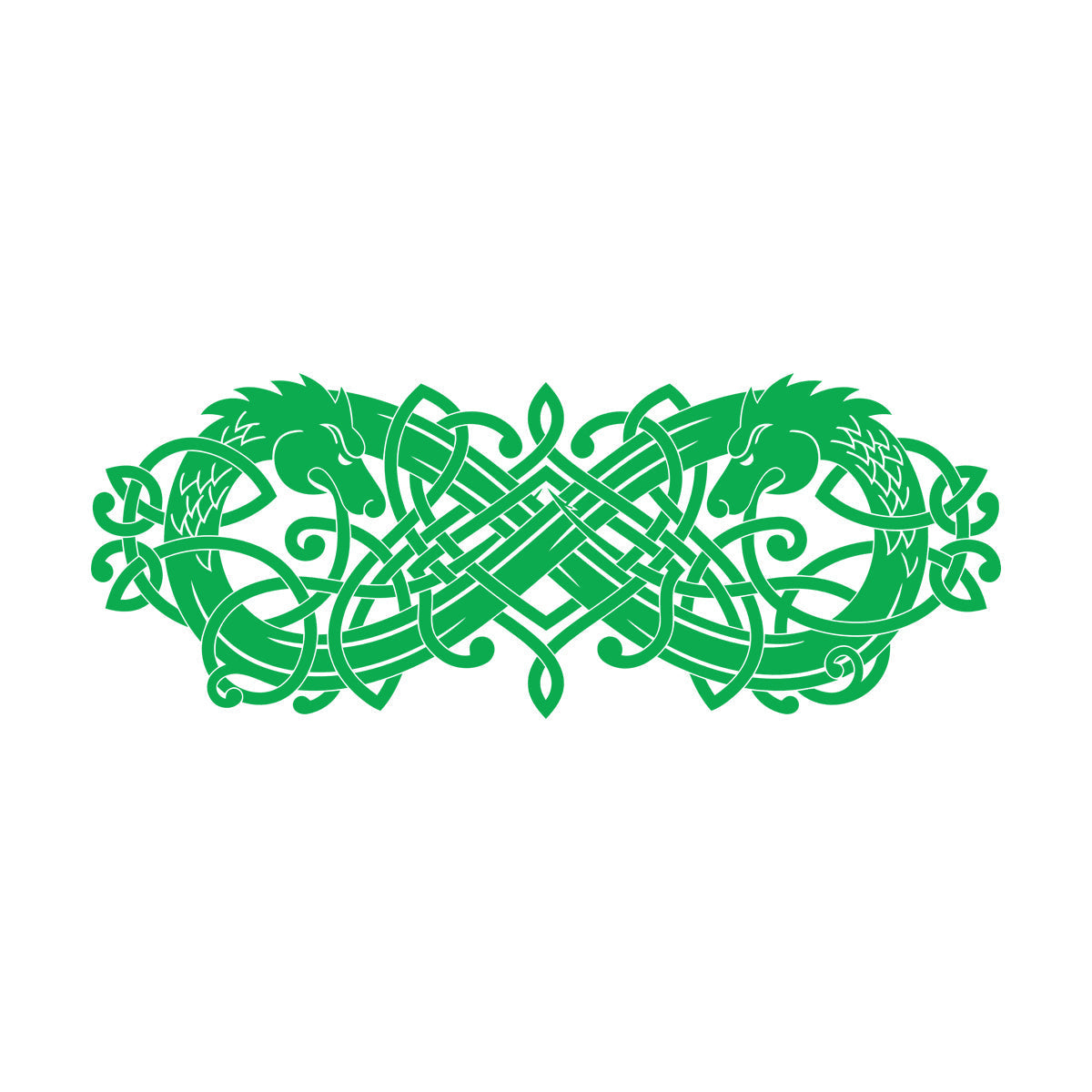 Lettering Stickers Celtic Ornament Wolf Head Animal Predator Equipped With Transfer Film Kit