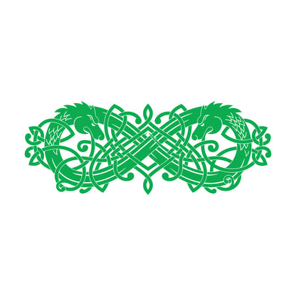 Lettering Stickers Celtic Ornament Wolf Head Animal Predator Equipped With Transfer Film Kit