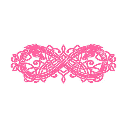 Lettering Stickers Celtic Ornament Wolf Head Animal Predator Equipped With Transfer Film Kit