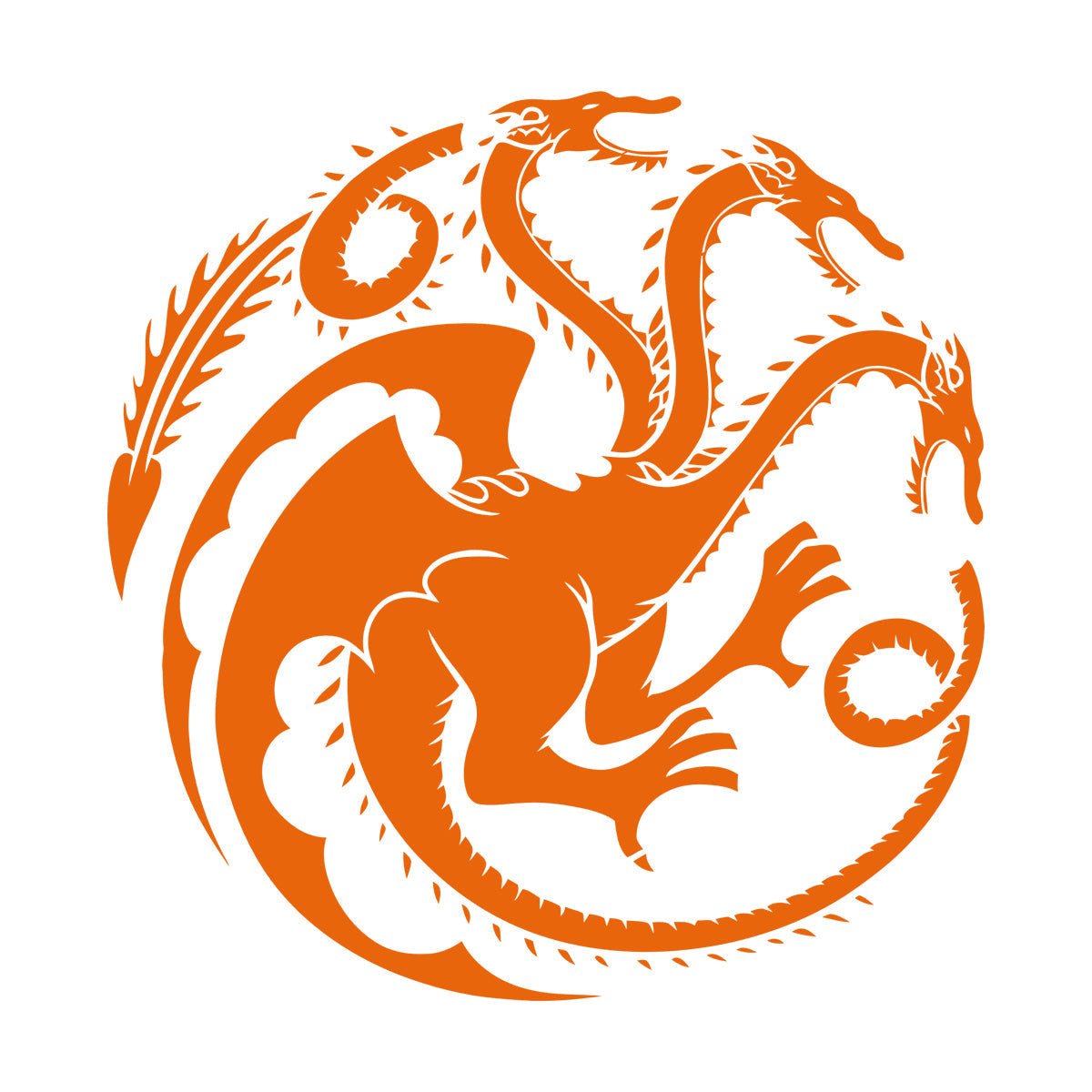 Wall Stickers Celtic Three Headed Dragon Ornament Car Body Decoration