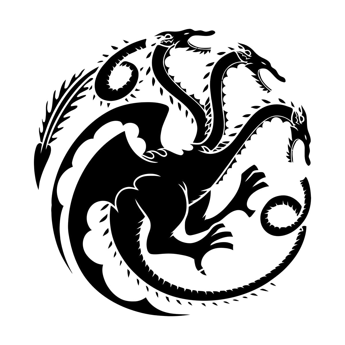 Wall Stickers Celtic Three Headed Dragon Ornament Car Body Decoration