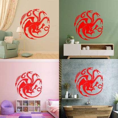 Wall Stickers Celtic Three Headed Dragon Ornament Car Body Decoration