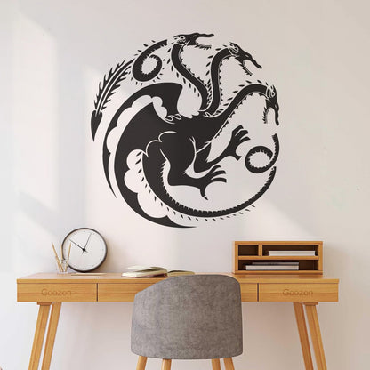 Wall Stickers Celtic Three Headed Dragon Ornament Car Body Decoration