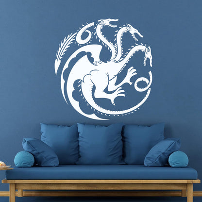 Wall Stickers Celtic Three Headed Dragon Ornament Car Body Decoration