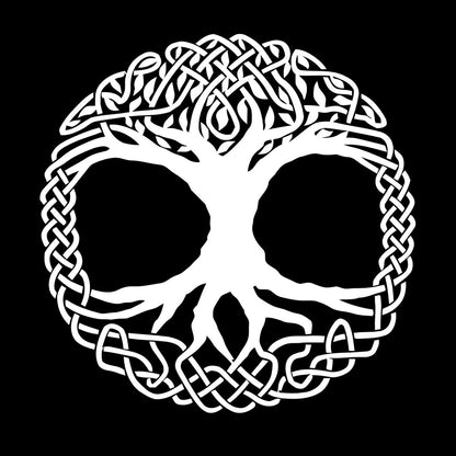 Fine Carving Decals Celtic Tree Ireland Ornament Irish Window Decals