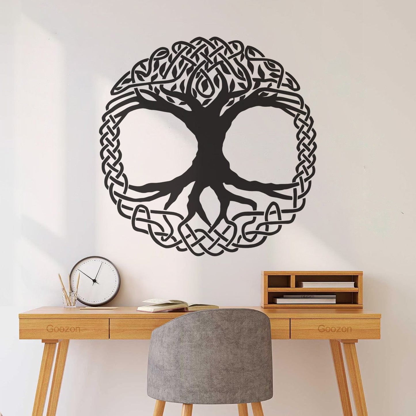 Fine Carving Decals Celtic Tree Ireland Ornament Irish Window Decals