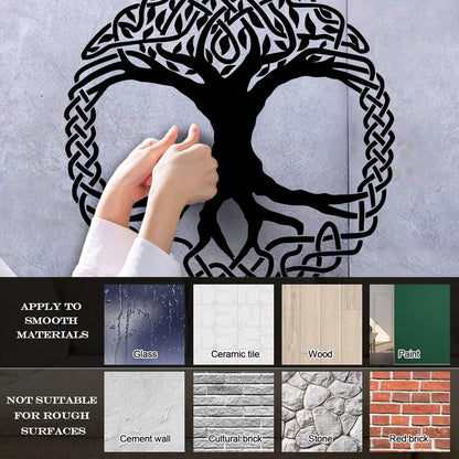 Fine Carving Decals Celtic Tree Ireland Ornament Irish Window Decals