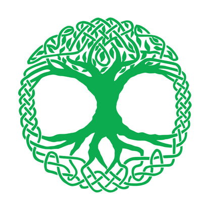 Fine Carving Decals Celtic Tree Ireland Ornament Irish Window Decals