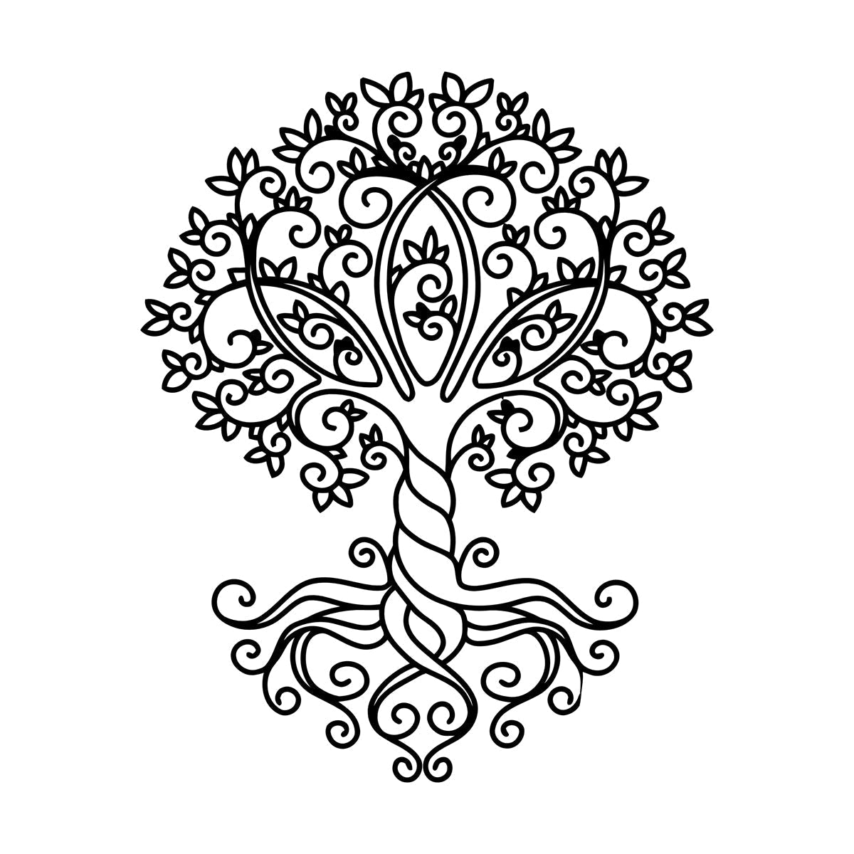 Engraving Stickers Celtic Tree Of Life Ornament Natural Store Decoration